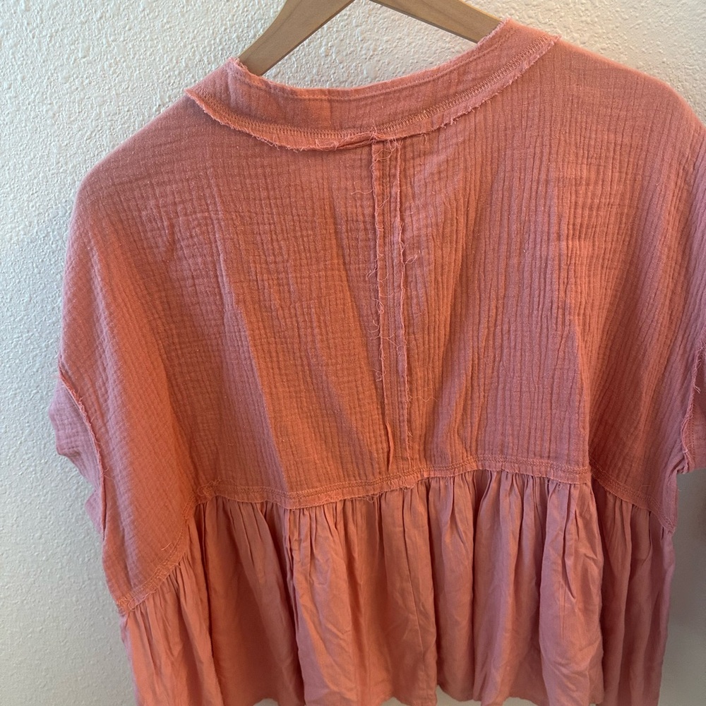 In February Pink Peplum Blouse - Picture 3 of 3